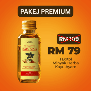 PAKEJ PREMIUM (1 BOTOL MINYAK HERBA KAYU AYAM)