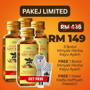 PAKEJ LIMITED (3 BOTOL + FREE 1 BOTOL MINYAK)